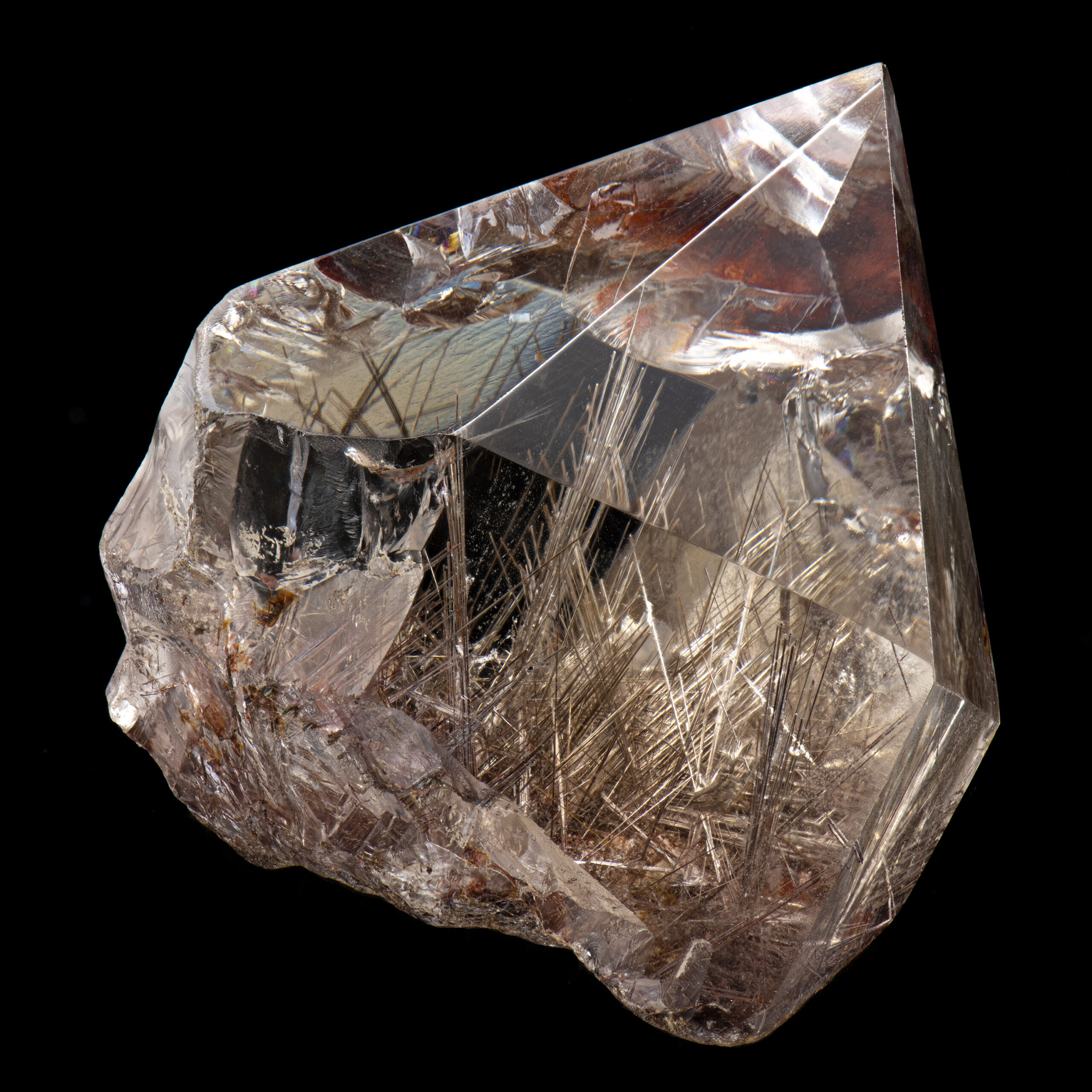 Rutile on Hematite Crystal from Novo Horozonte