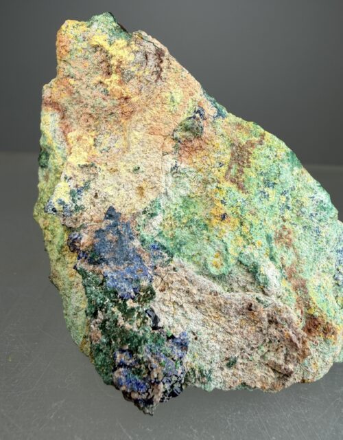 Uranophane, Sklodowskite, Azurite, Malachite