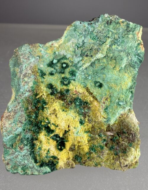 Uranophane, Sklodowskite, Malachite